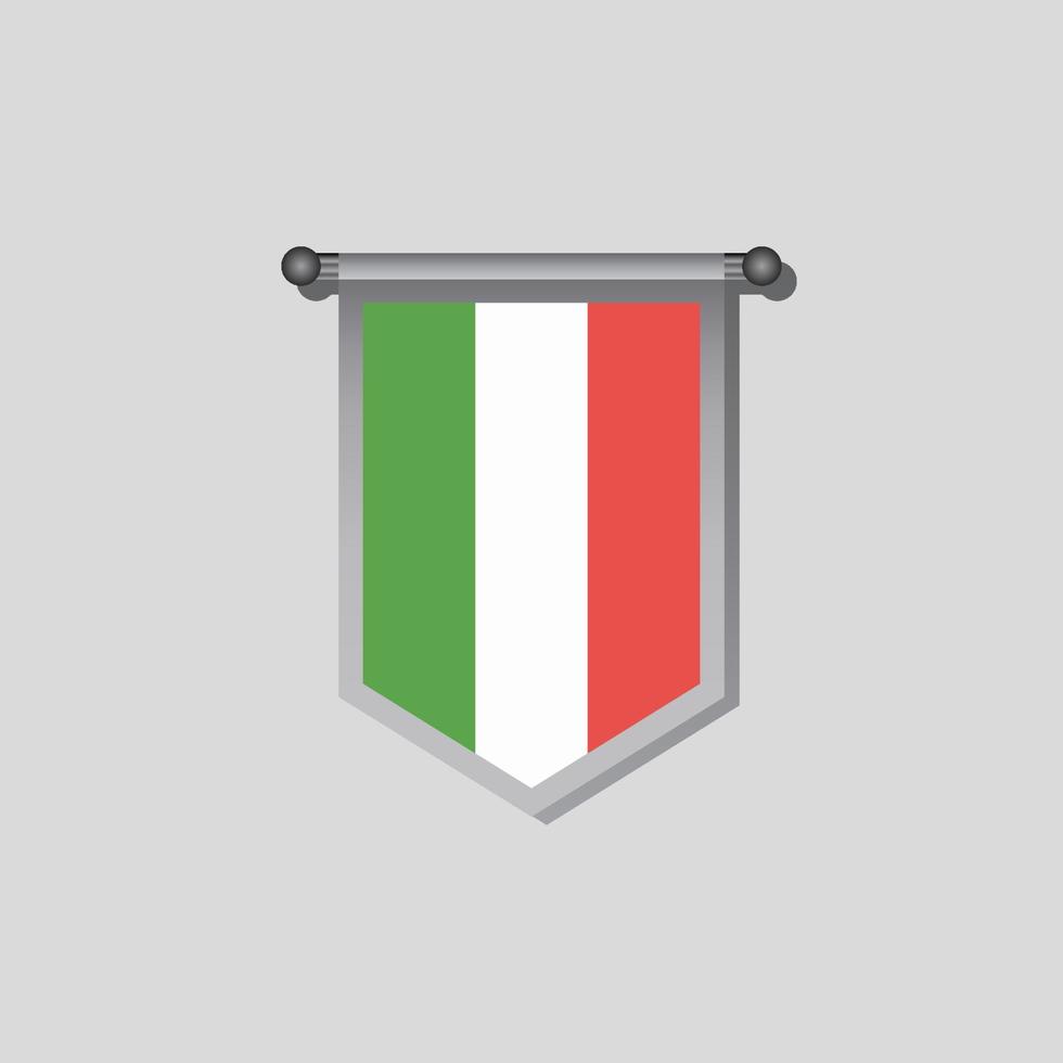 ilustración de la plantilla de la bandera de italia vector