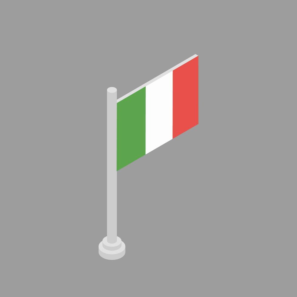 ilustración de la plantilla de la bandera de italia vector