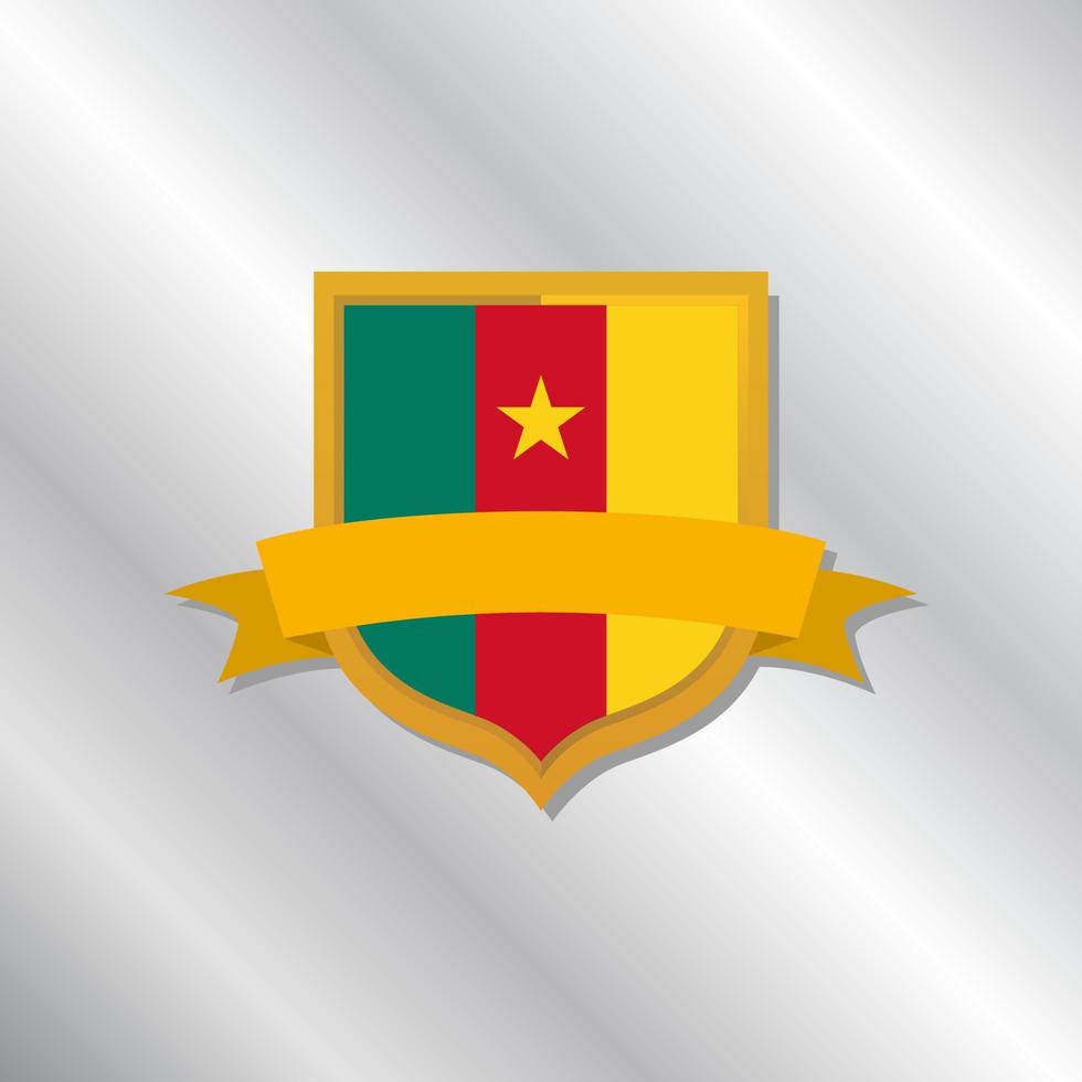 Illustration of Cameroon flag Template vector