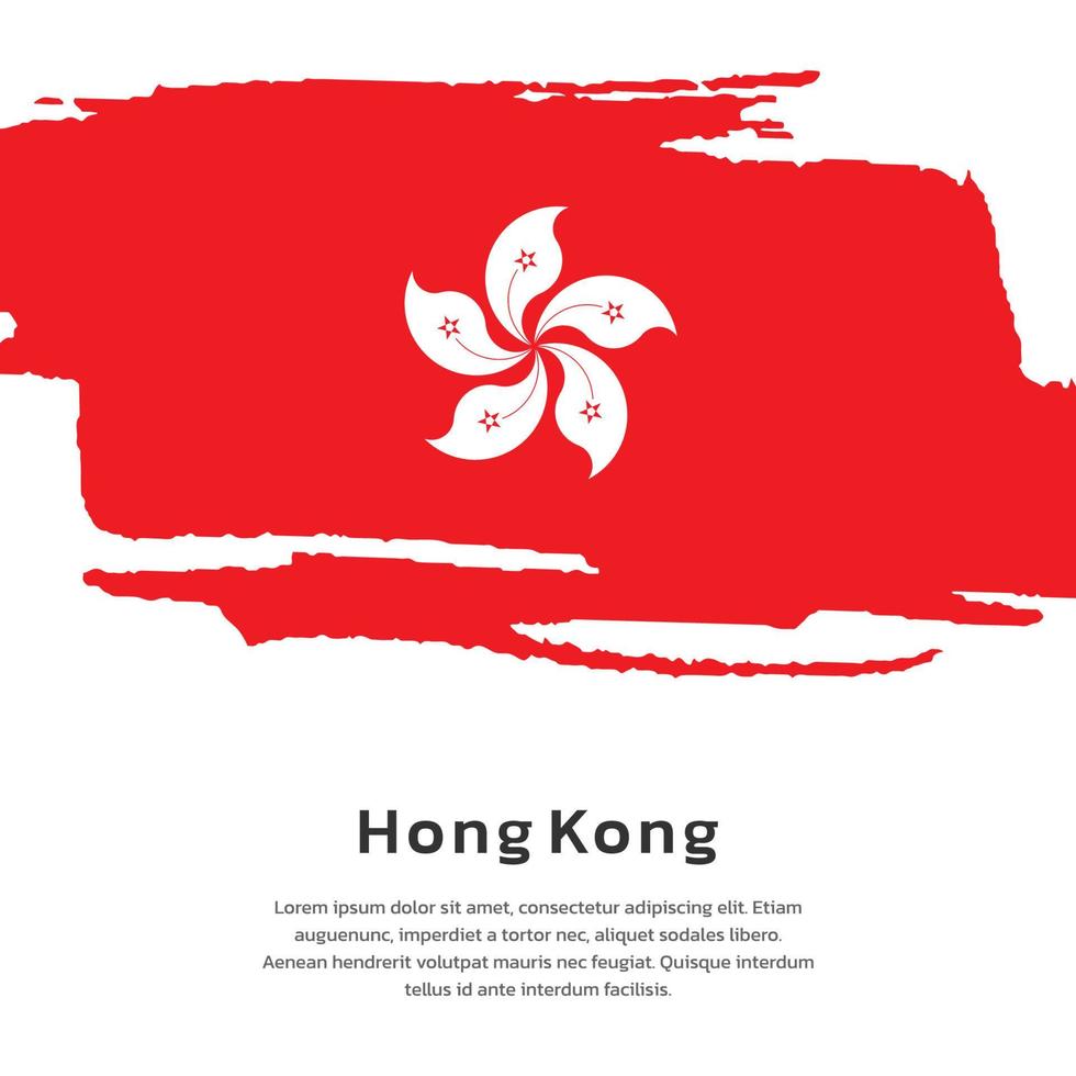 Illustration of Hong Kong flag Template vector