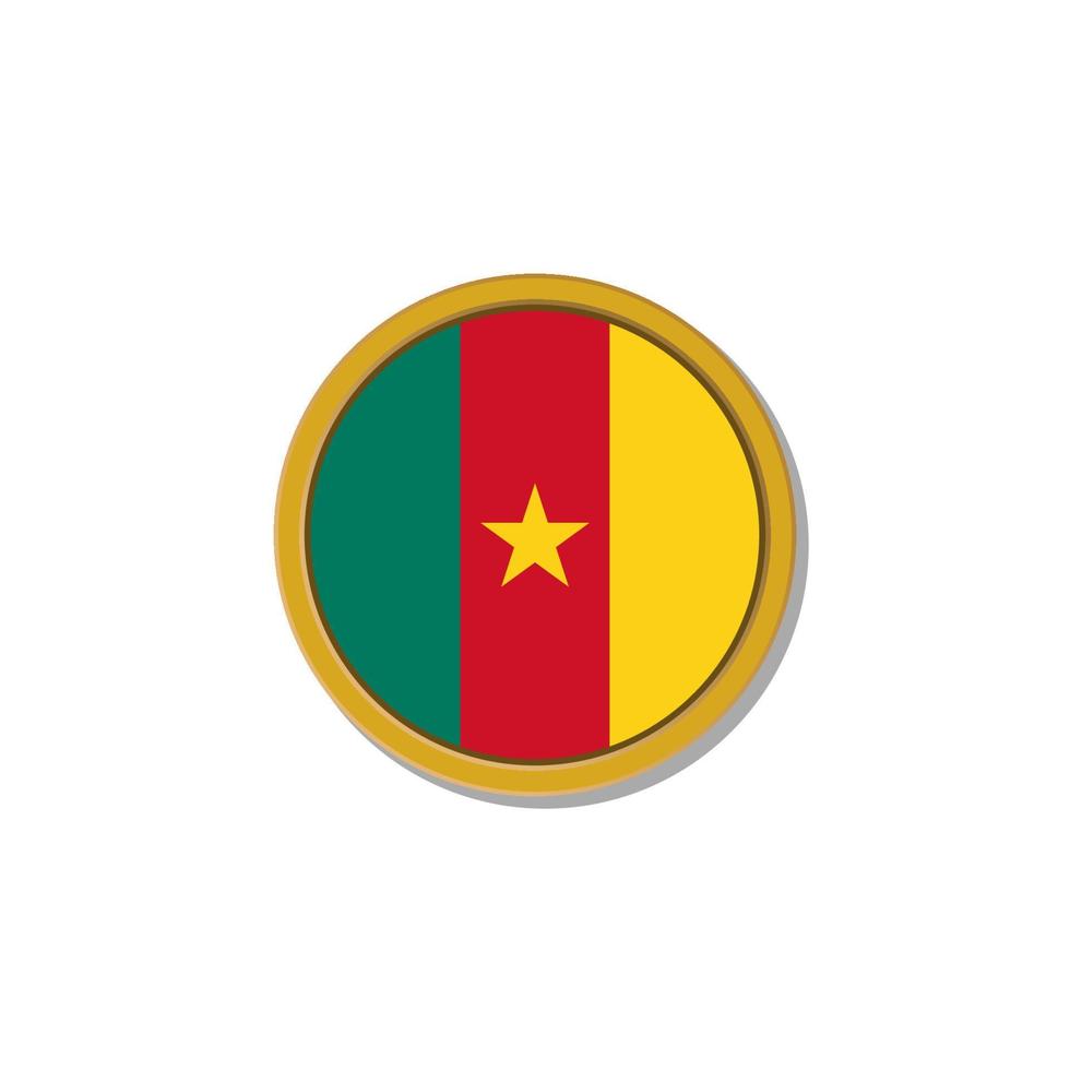 Illustration of Cameroon flag Template vector