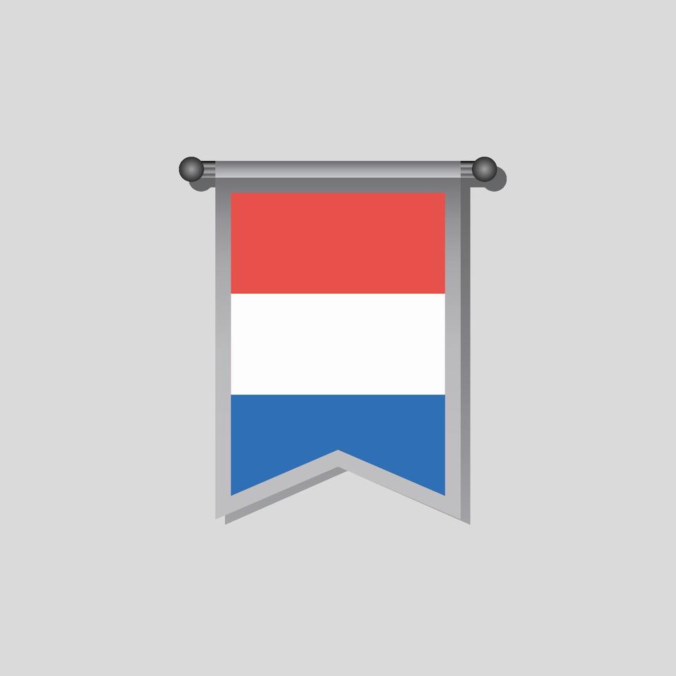 ilustración de la plantilla de la bandera de luxemburgo vector