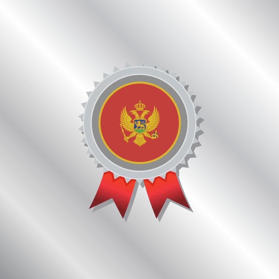 ilustración de la plantilla de la bandera de montenegro vector