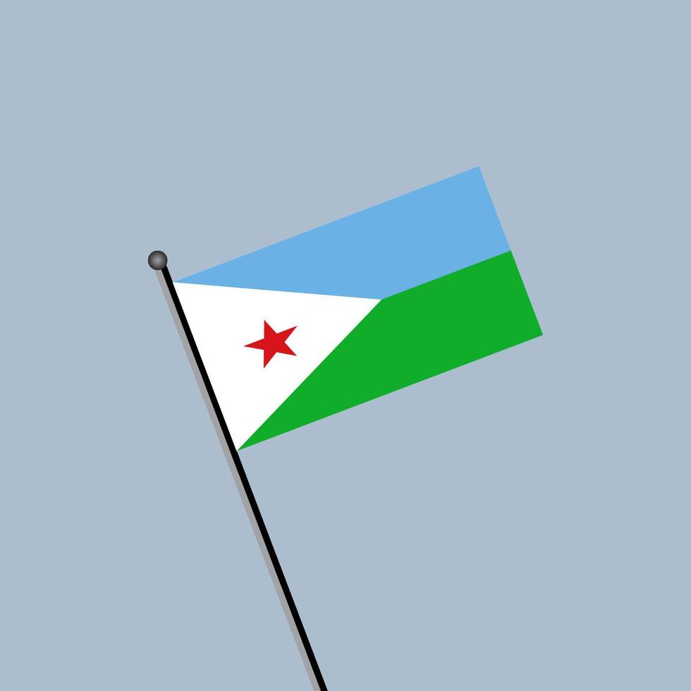 Illustration of Djibouti flag Template vector