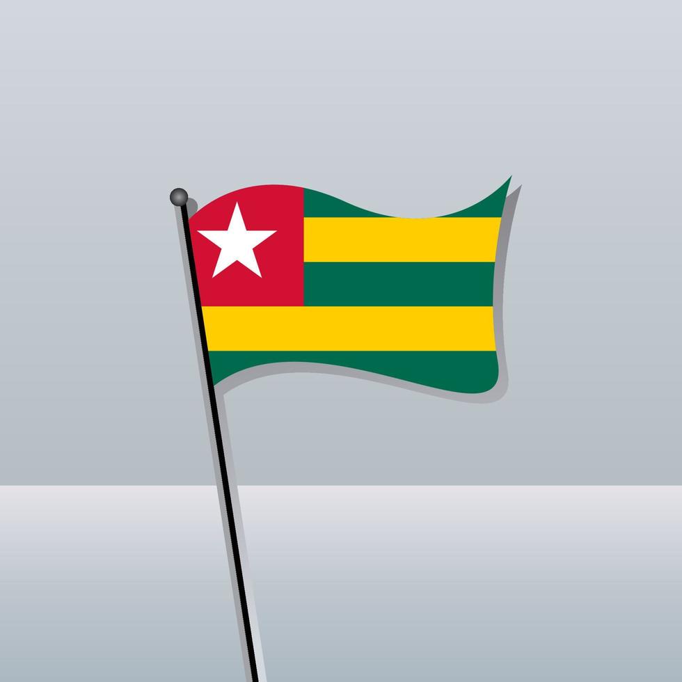 ilustración de la plantilla de la bandera de togo vector