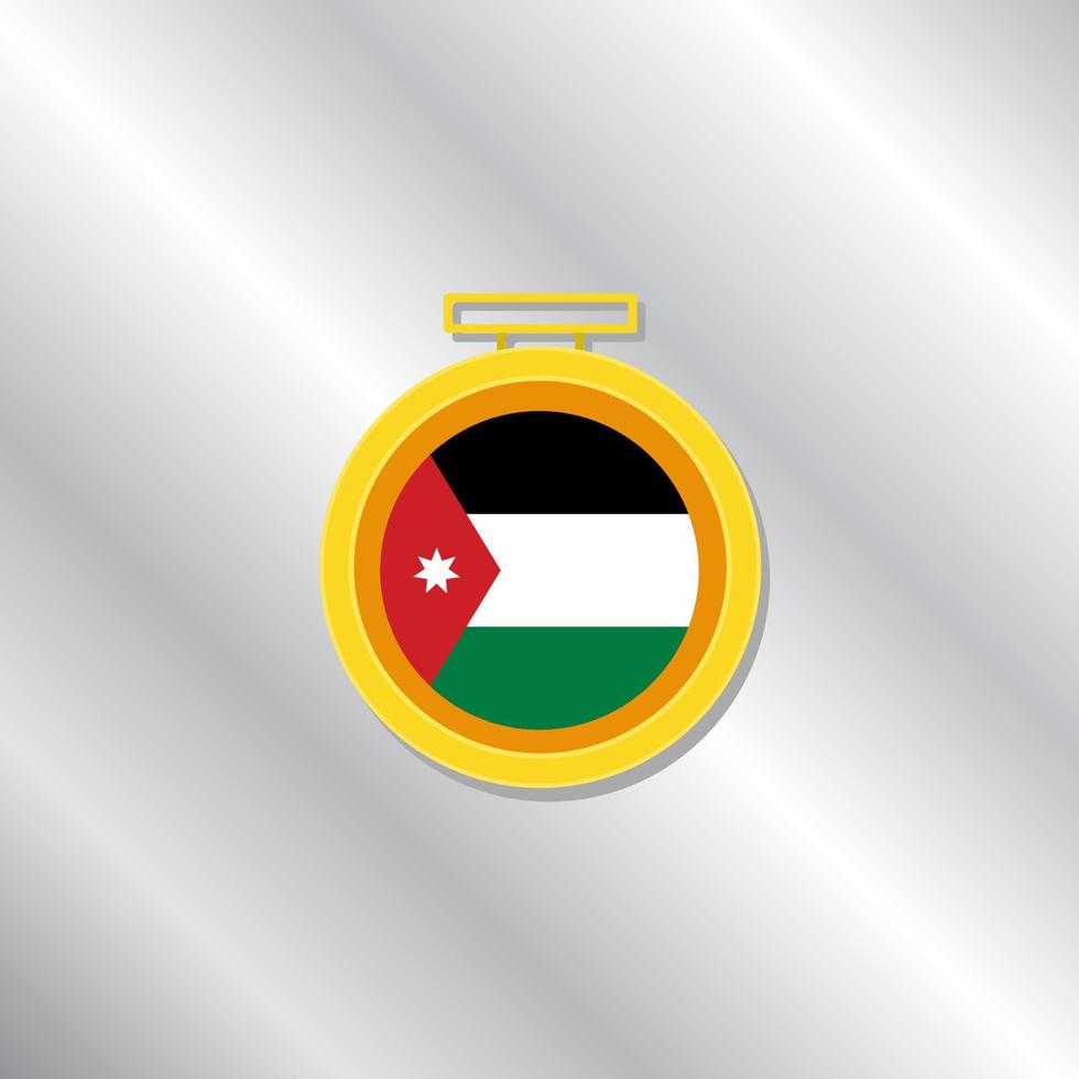 Illustration of Jordan flag Template vector