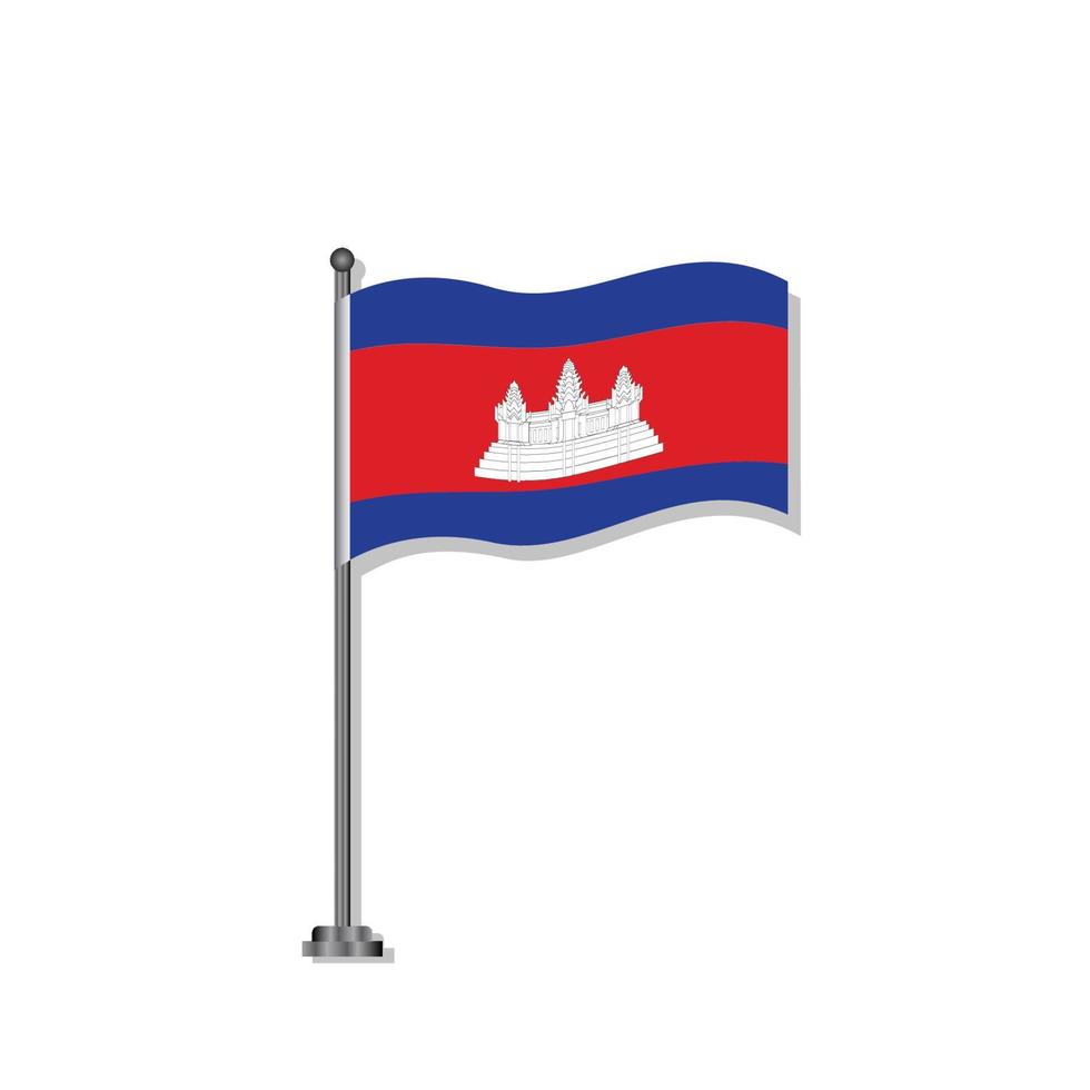 Illustration of Cambodia flag Template vector