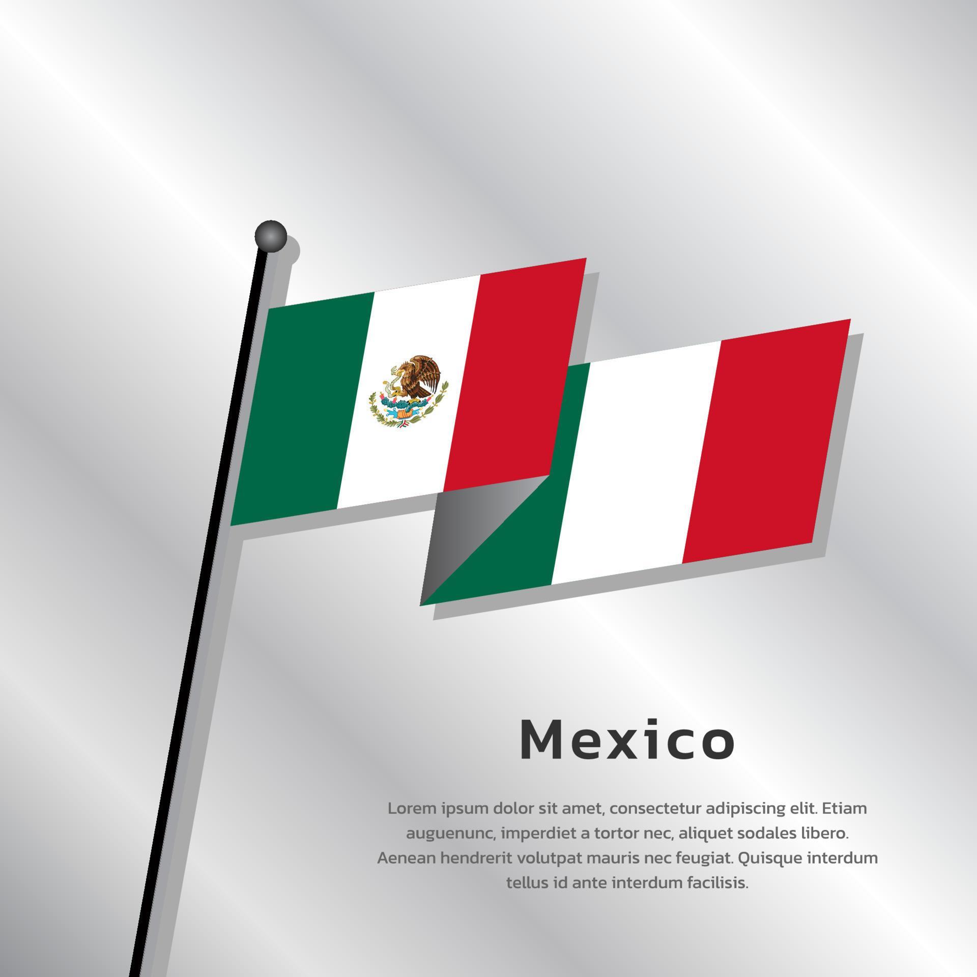 Illustration of Mexico flag Template 13346384 Vector Art at Vecteezy