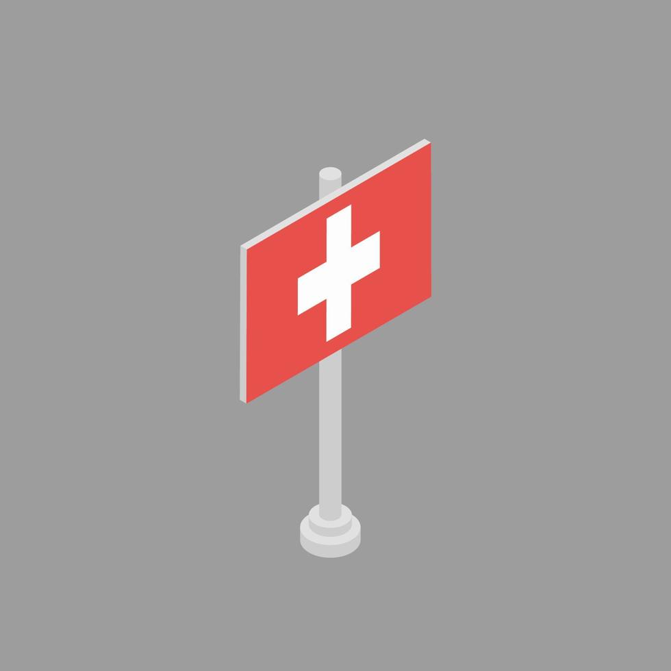 ilustración de la plantilla de la bandera de suiza vector