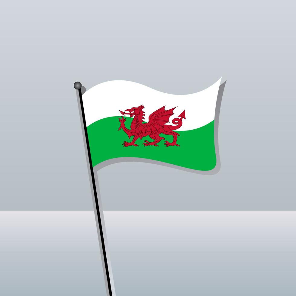 Illustration of Wales flag Template vector