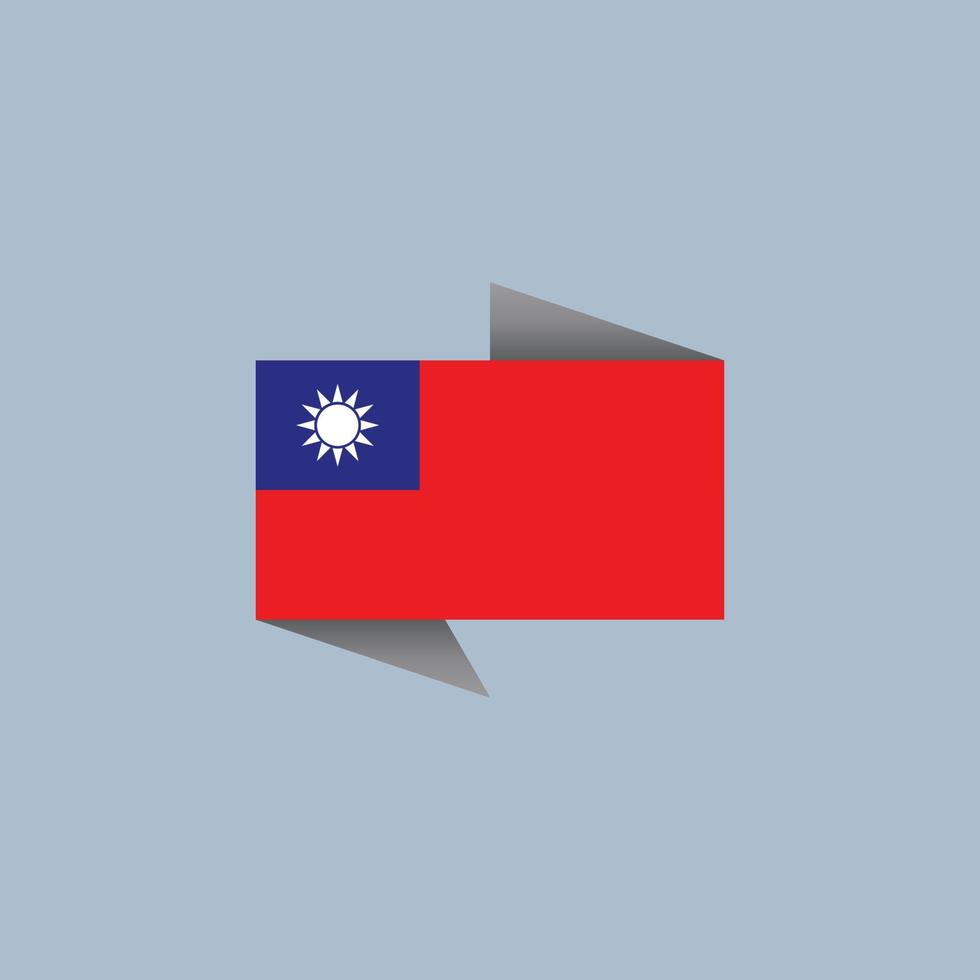 Illustration of Taiwan flag Template vector