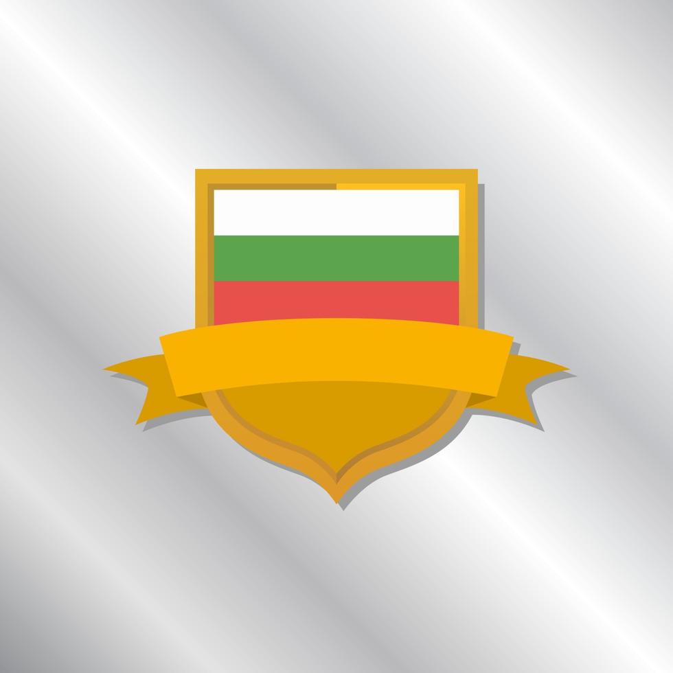 ilustración de plantilla de bandera de bulgaria vector