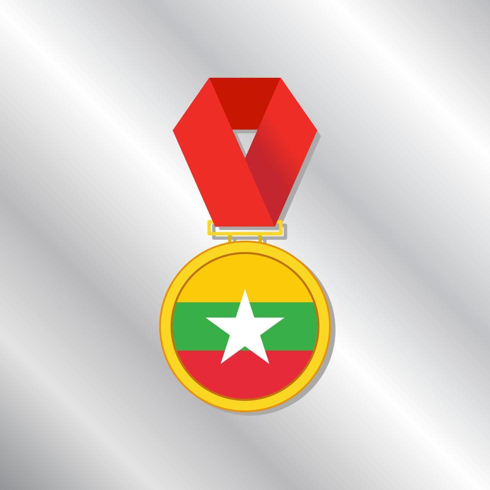 Illustration of Myanmar flag Template vector