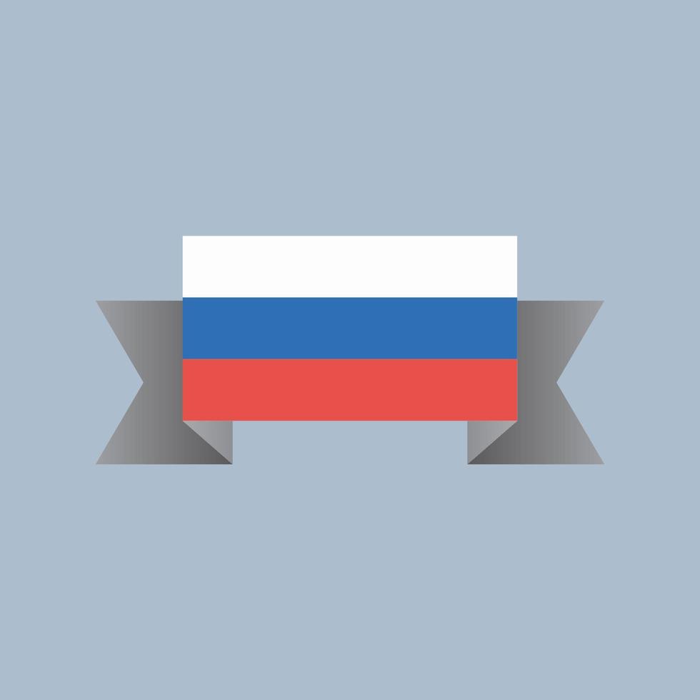 ilustración de la plantilla de la bandera de rusia vector