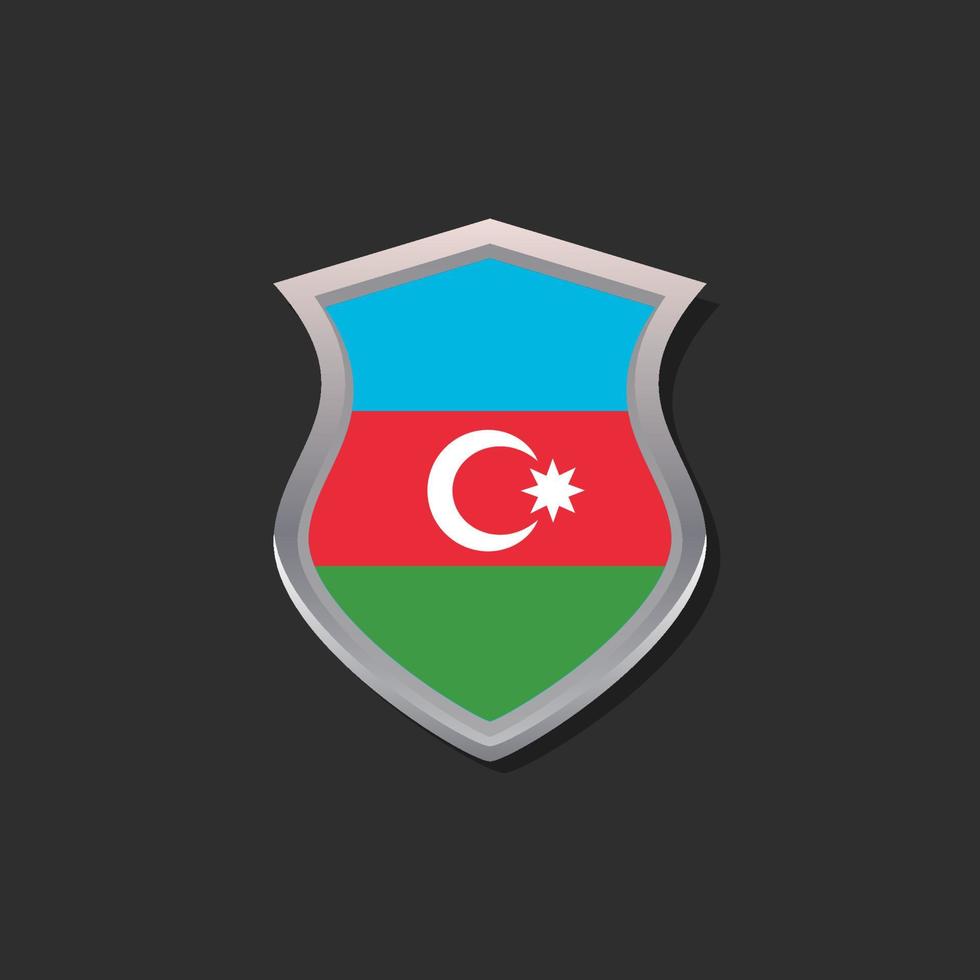 Illustration of Azerbaijan flag Template vector