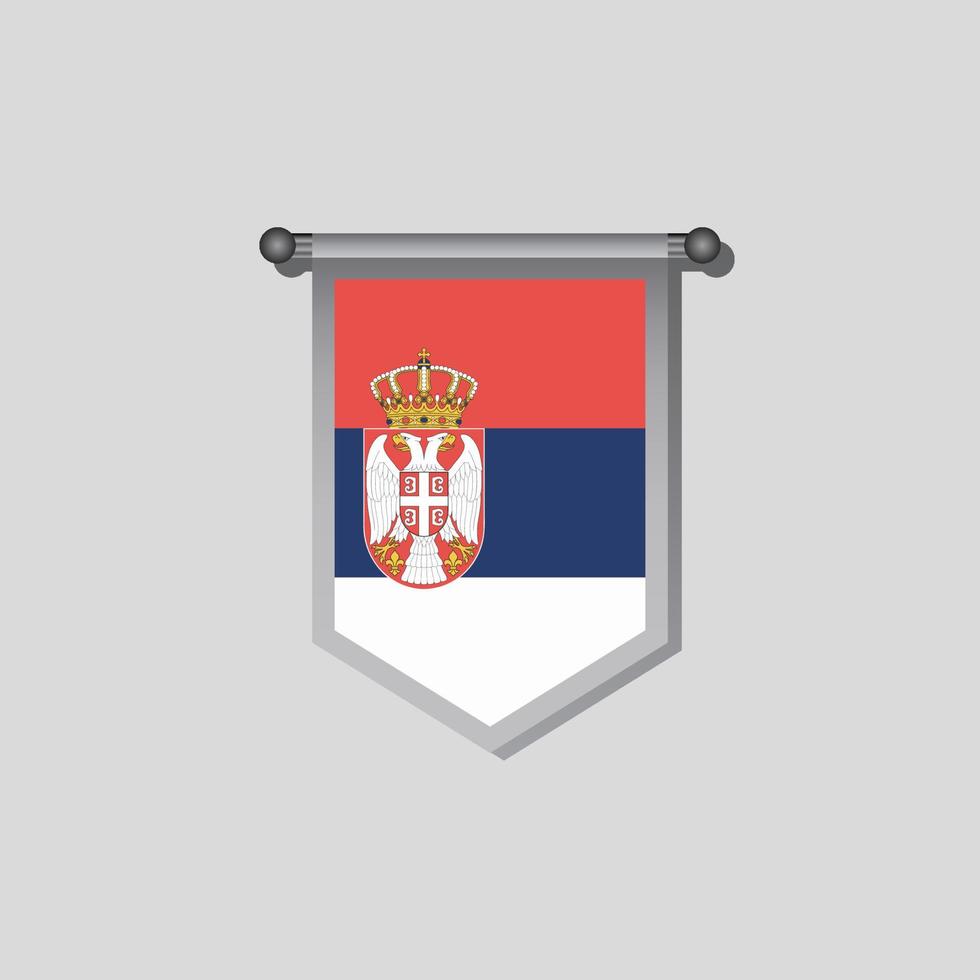 ilustración de la plantilla de la bandera de serbia vector