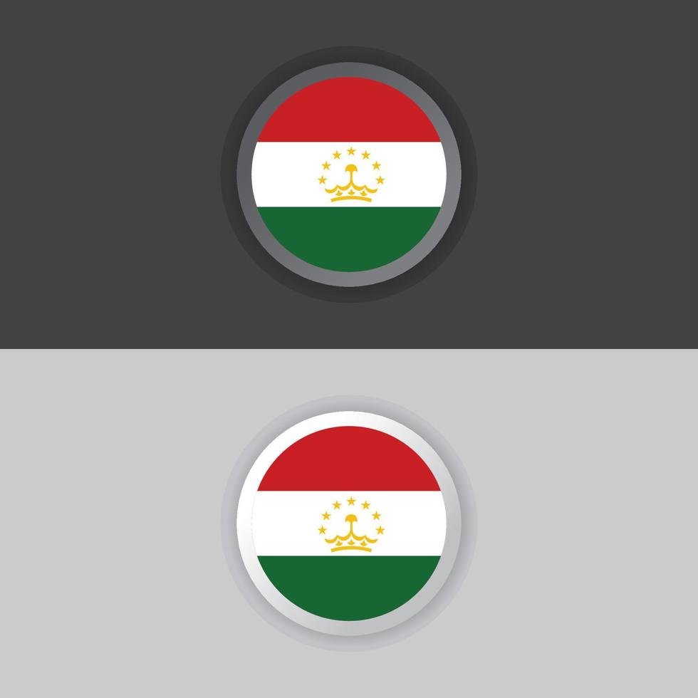 Illustration of Tajikistan flag Template vector