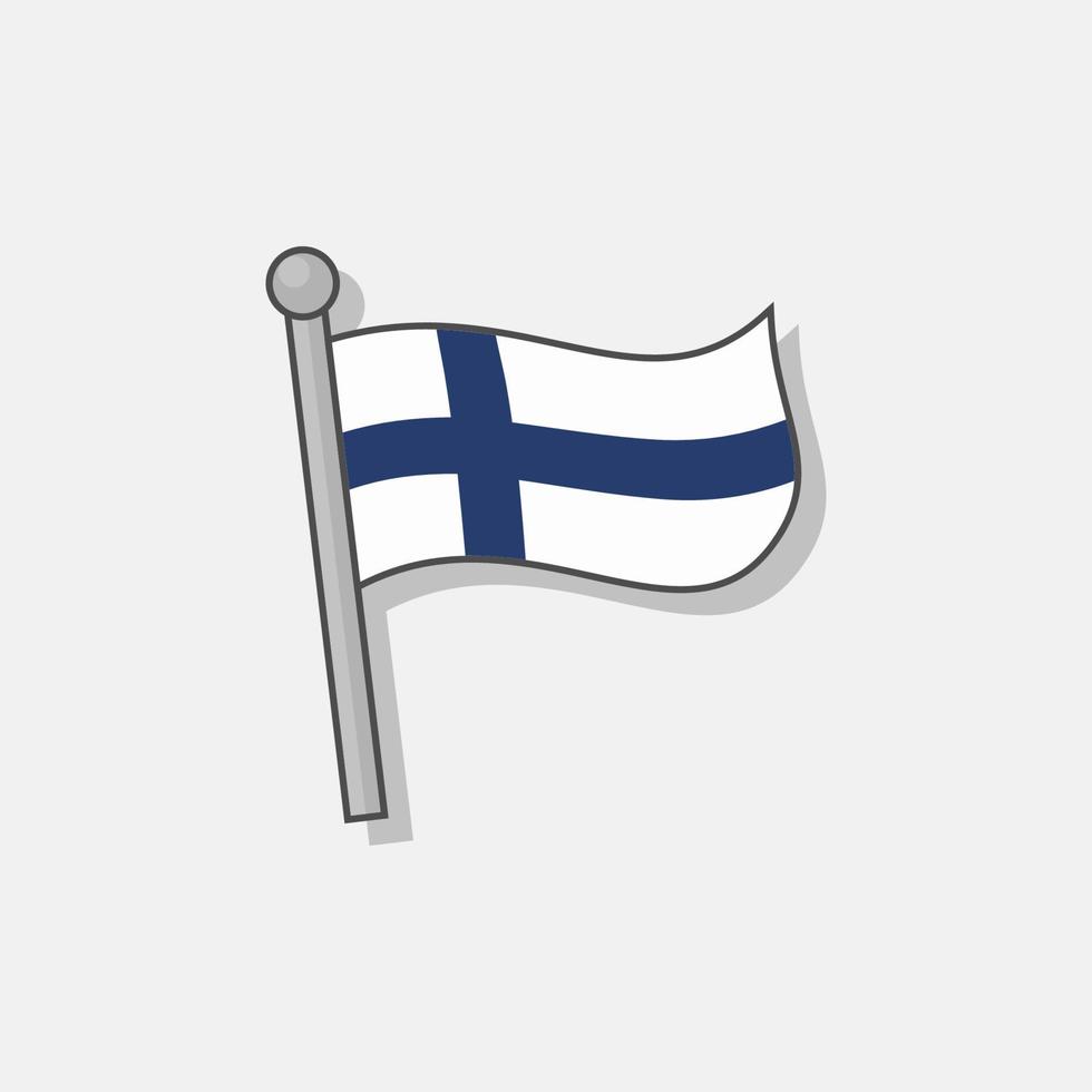 Illustration of Finland flag Template vector