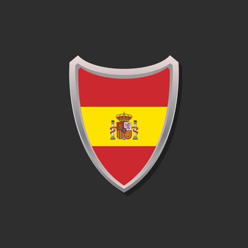 Illustration of Spain flag Template vector