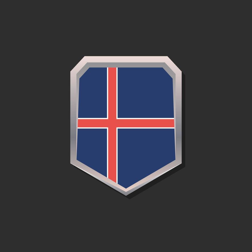 Illustration of Iceland flag Template vector