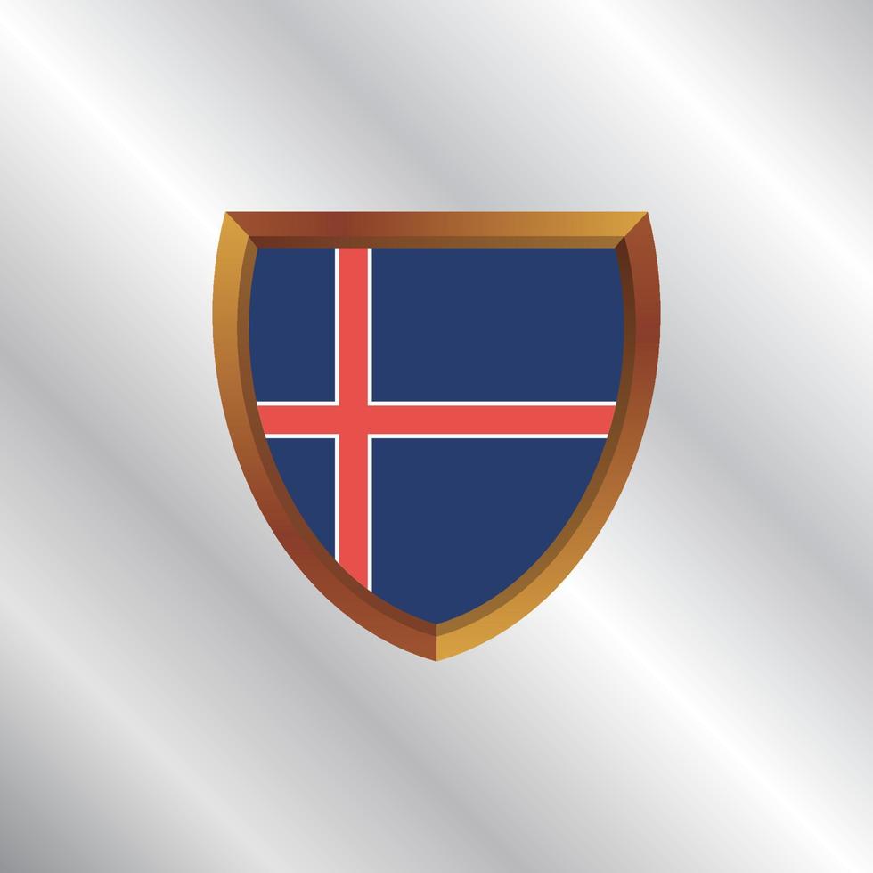 ilustración de la plantilla de la bandera de islandia vector