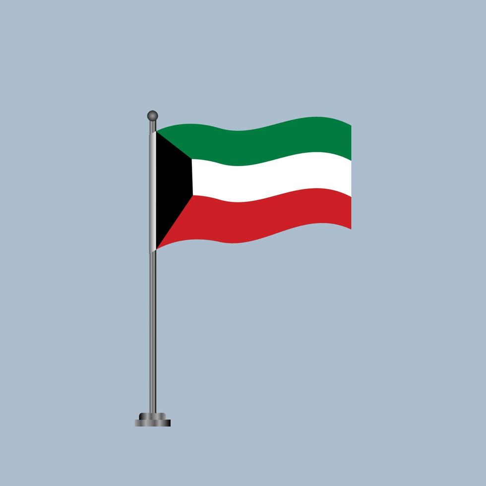 Illustration of Kuwait flag Template vector