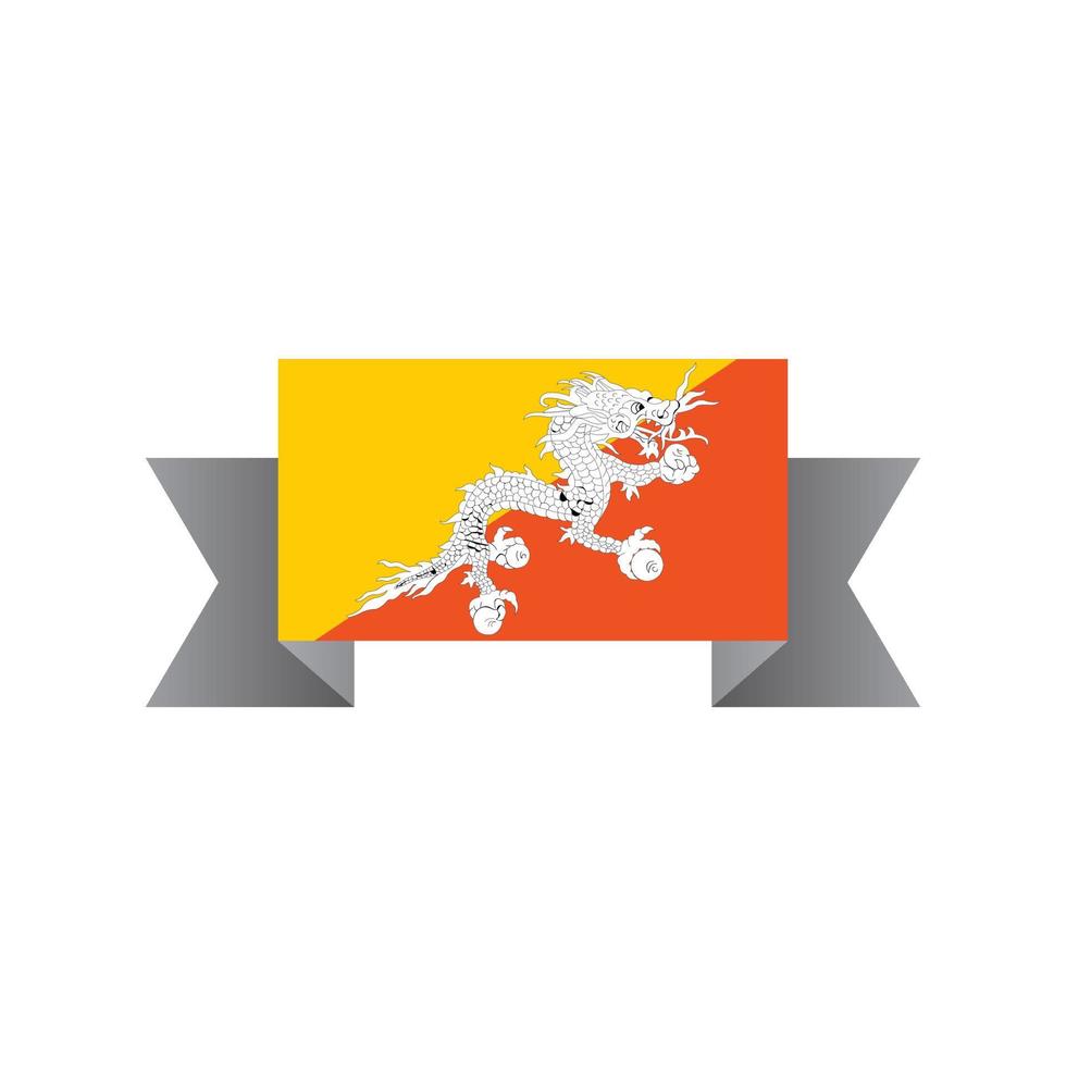 Illustration of Bhutan flag Template vector