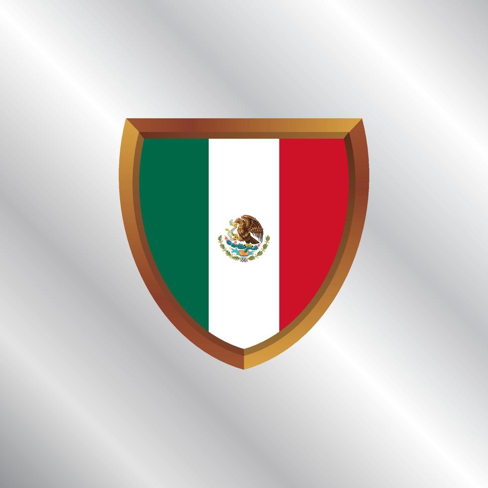 ilustración de la plantilla de la bandera de méxico vector