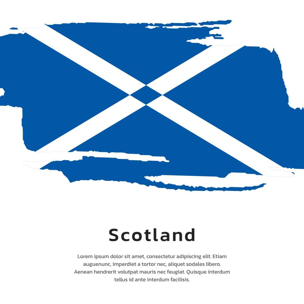 ilustración de plantilla de bandera de escocia vector