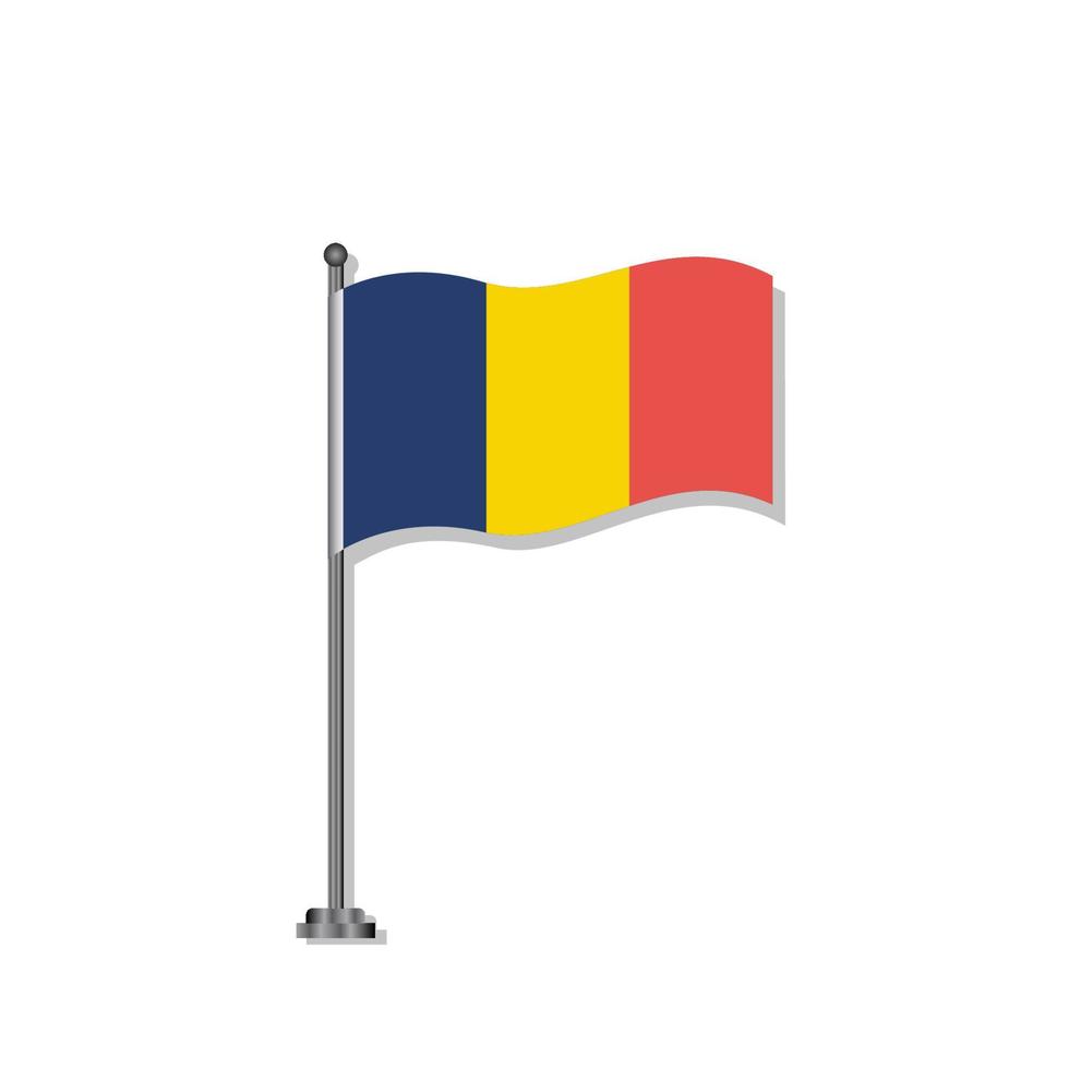 ilustración de la plantilla de la bandera de rumania vector