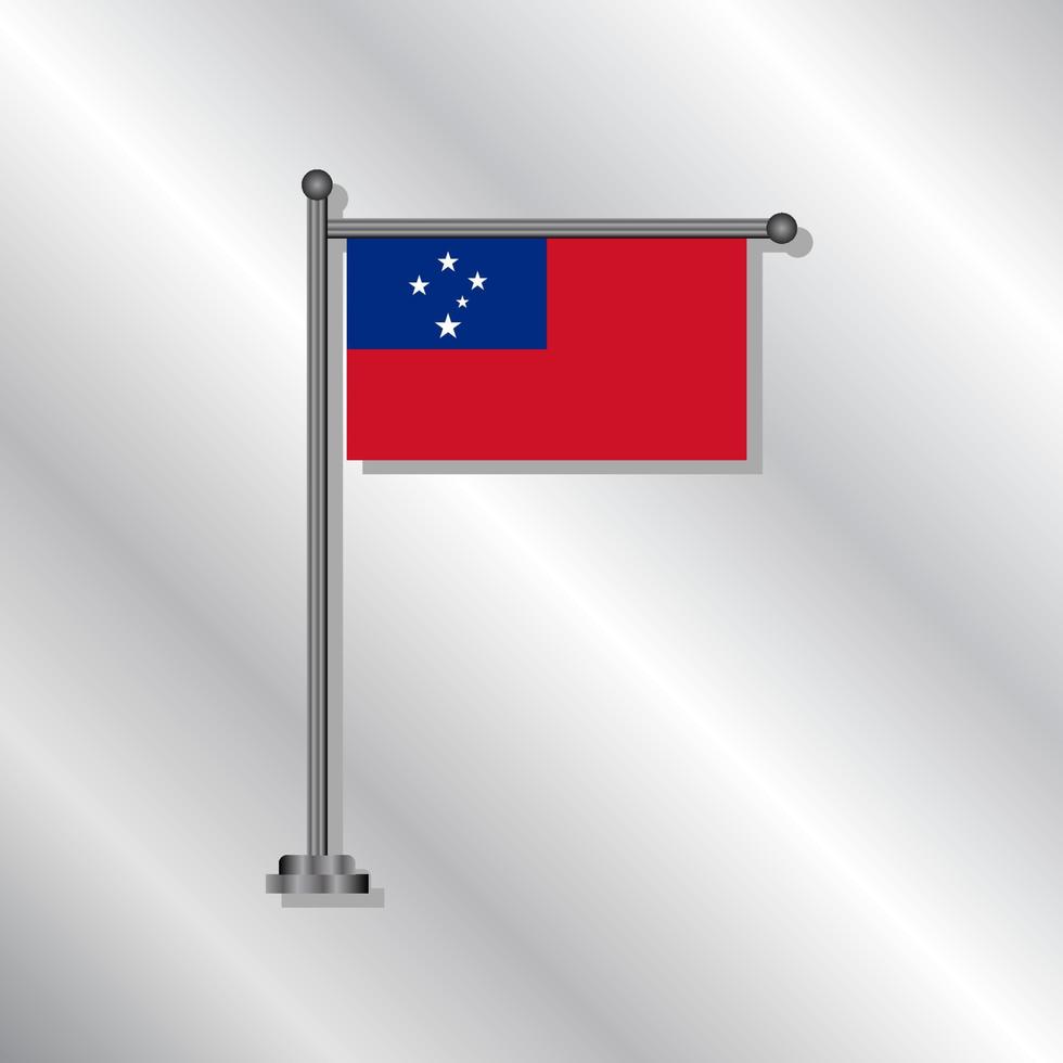 Illustration of Samoa flag Template vector