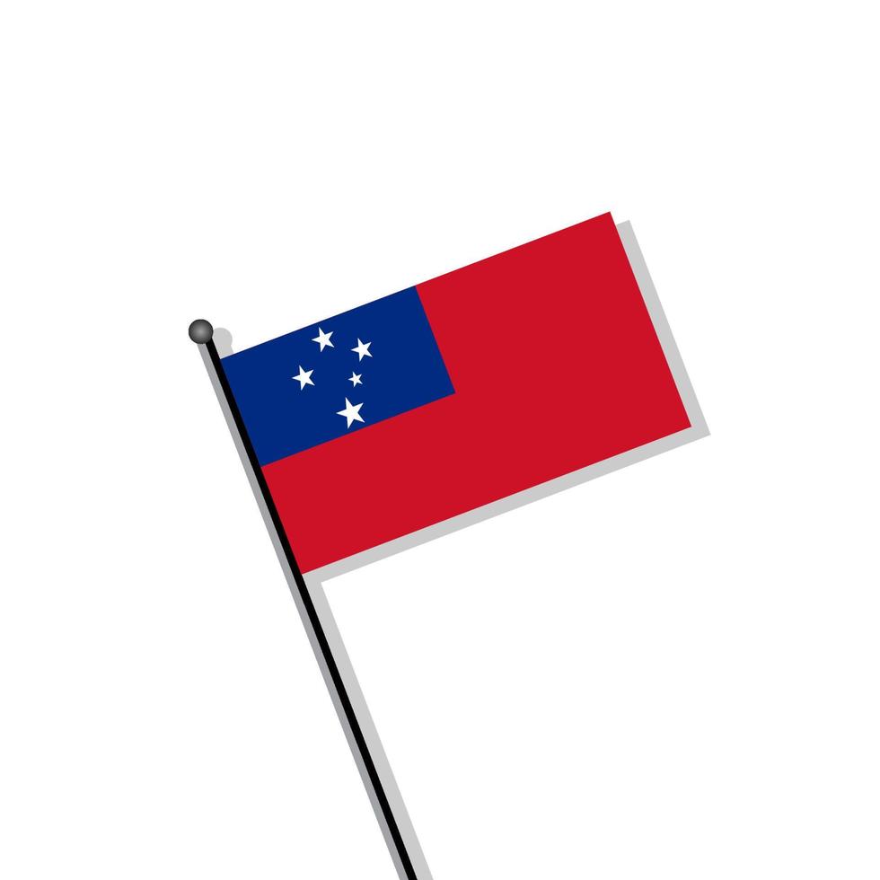 Illustration of Samoa flag Template vector