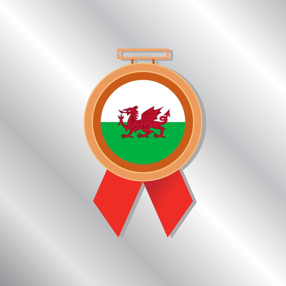 Illustration of Wales flag Template vector