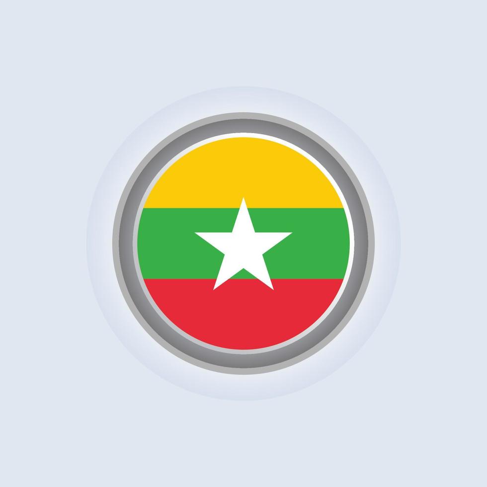 Illustration of Myanmar flag Template vector