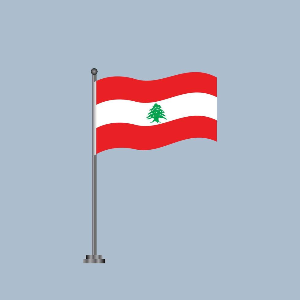 Illustration of Lebanon flag Template vector