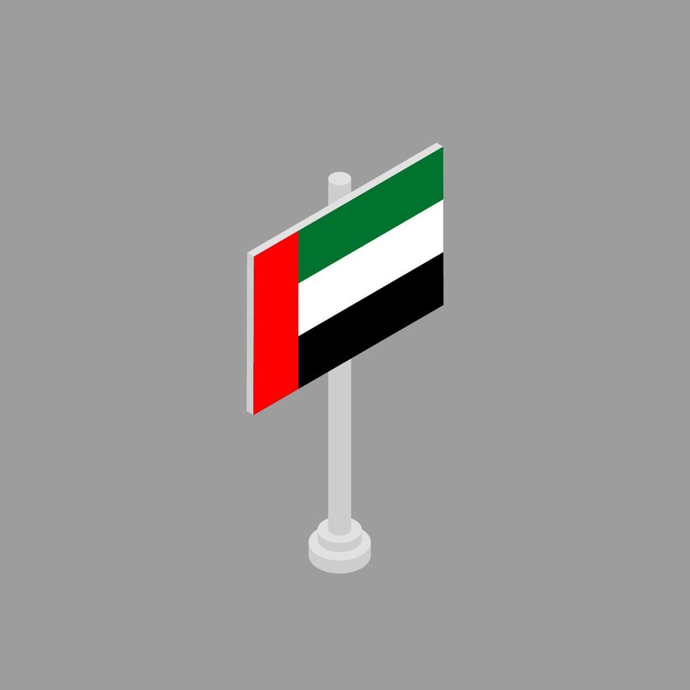 ilustración de la plantilla de la bandera de los emiratos árabes vector