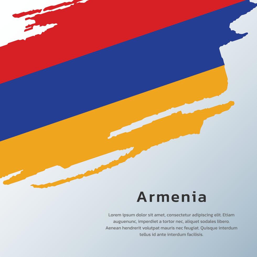 ilustración de la plantilla de la bandera de armenia vector