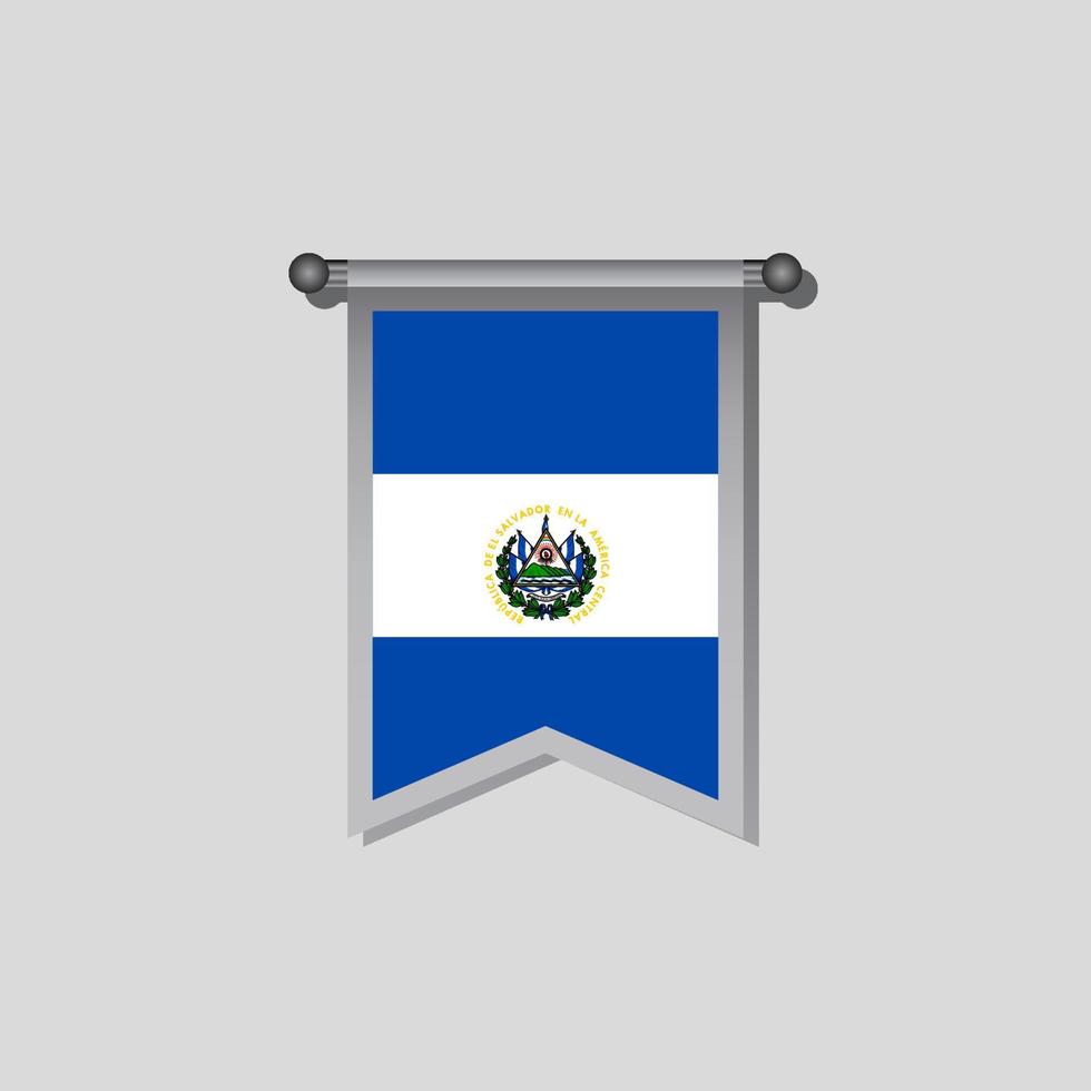 ilustración de la plantilla de la bandera de el salvador vector