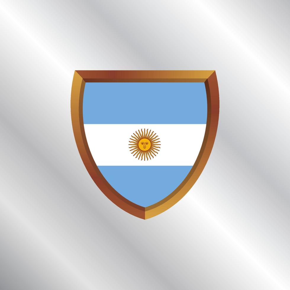 ilustración de plantilla de bandera argentina vector