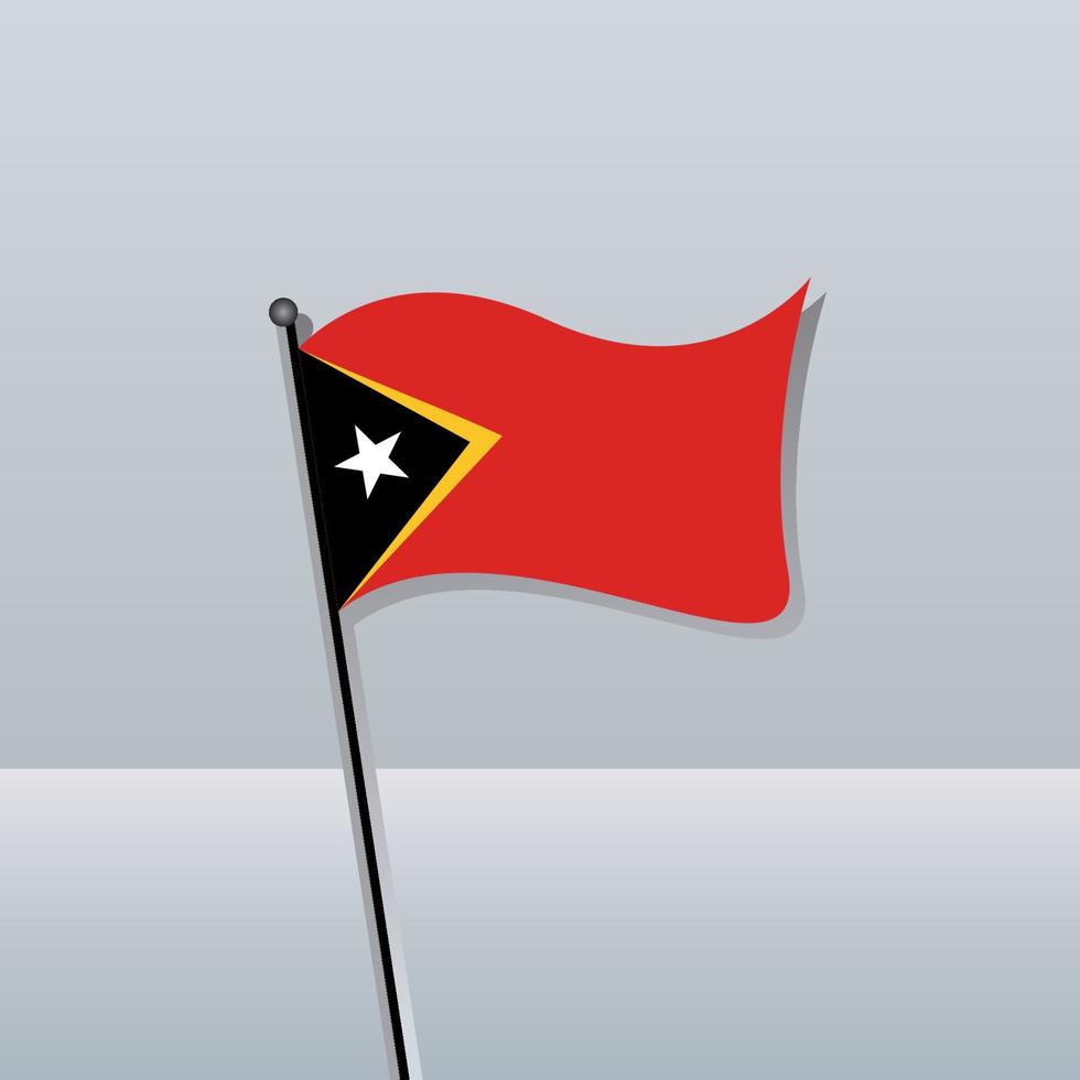 ilustración de la plantilla de la bandera de timor leste vector