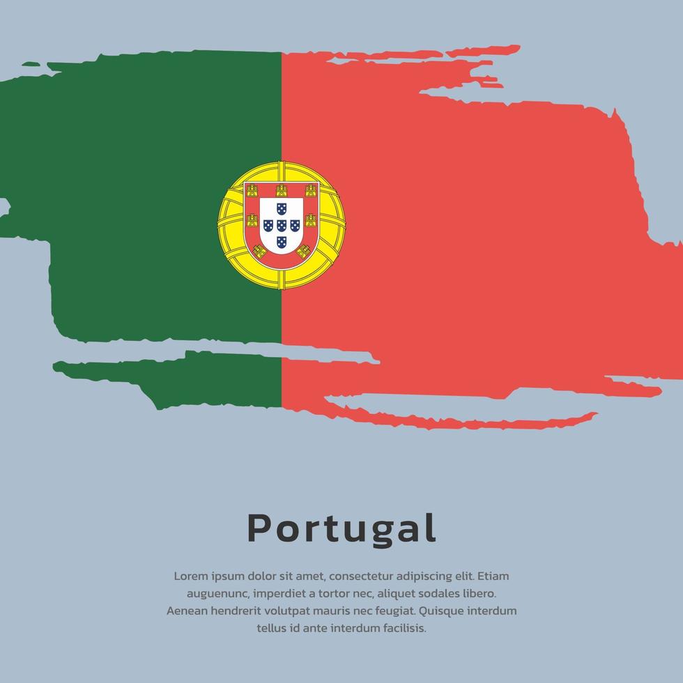 ilustración de plantilla de bandera de portugal vector