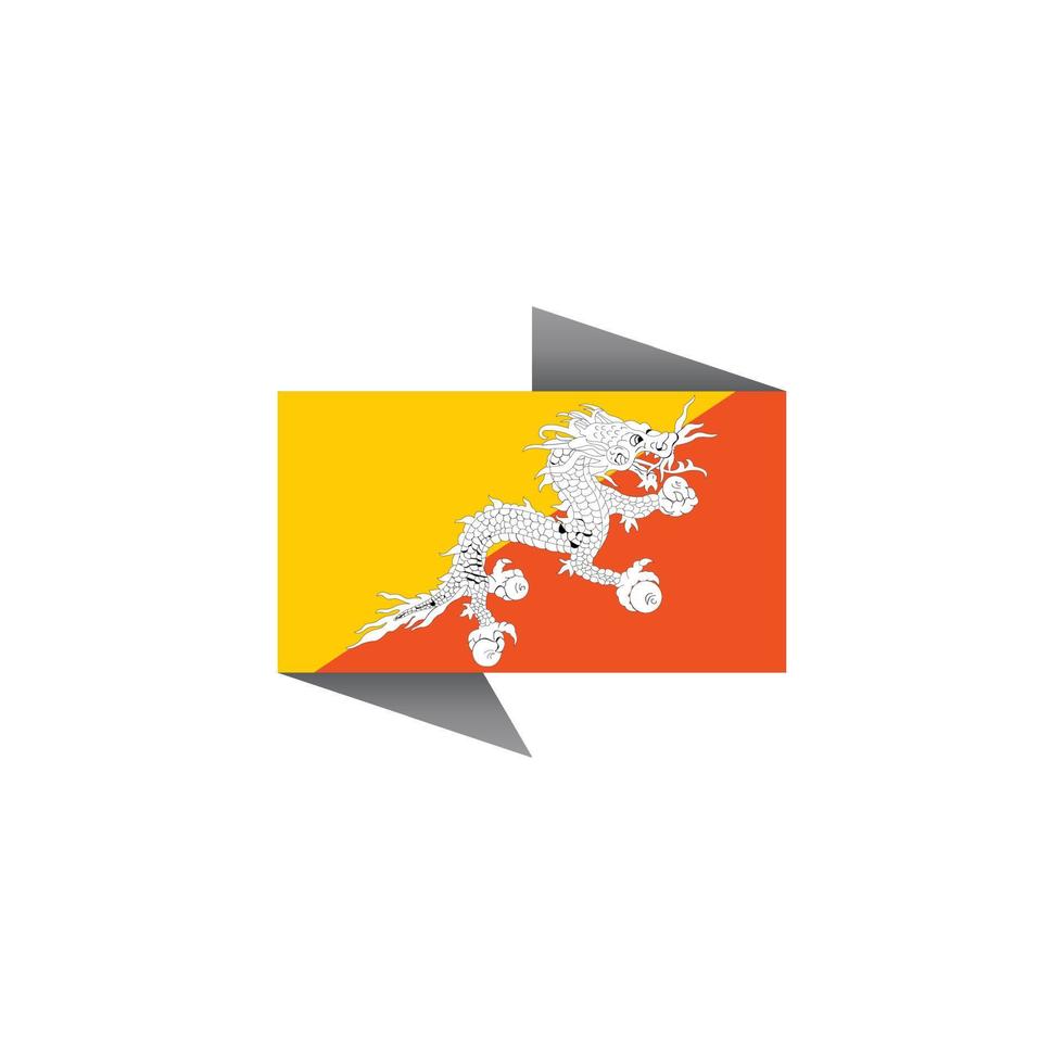 Illustration of Bhutan flag Template vector