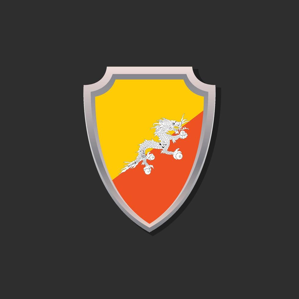 Illustration of Bhutan flag Template vector