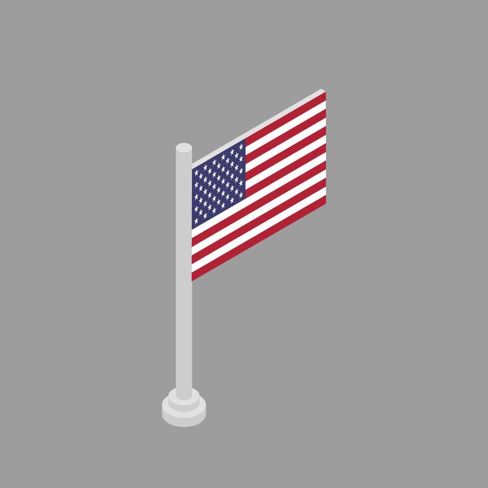 Illustration of United States flag Template vector