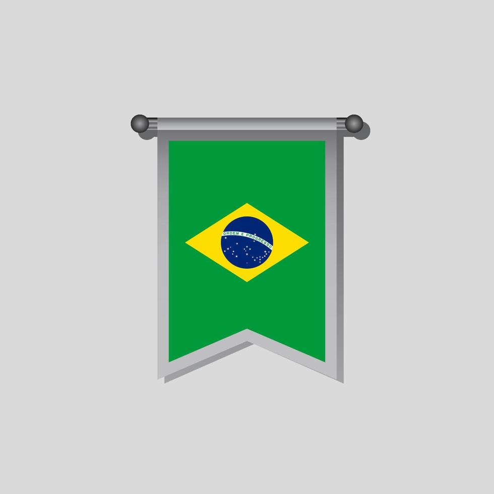 ilustración de plantilla de bandera de brasil vector