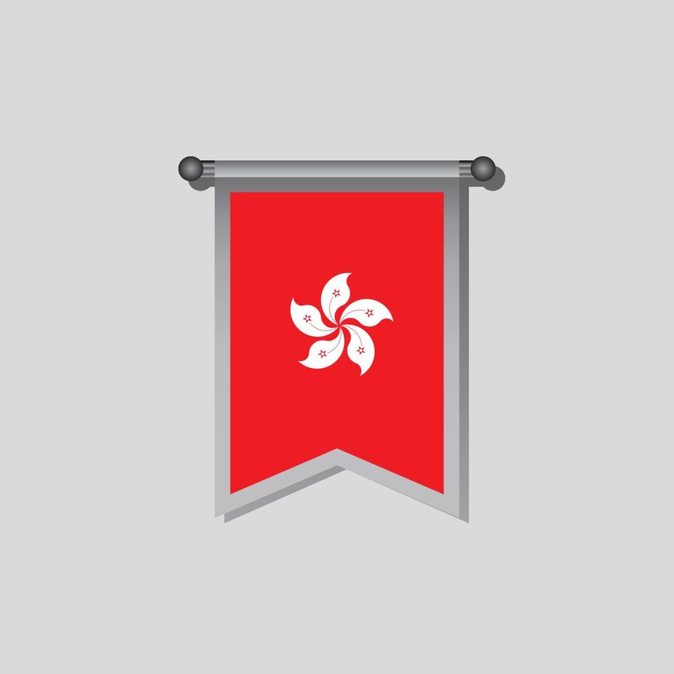 Illustration of Hong Kong flag Template vector