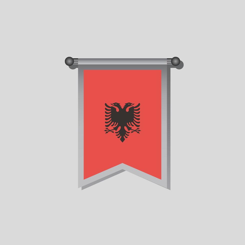 ilustración de la plantilla de la bandera de albania vector