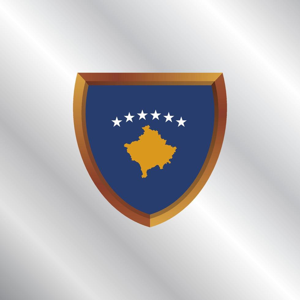 ilustración de la plantilla de la bandera de kosova vector