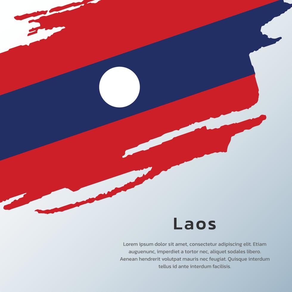 Illustration of Laos flag Template vector