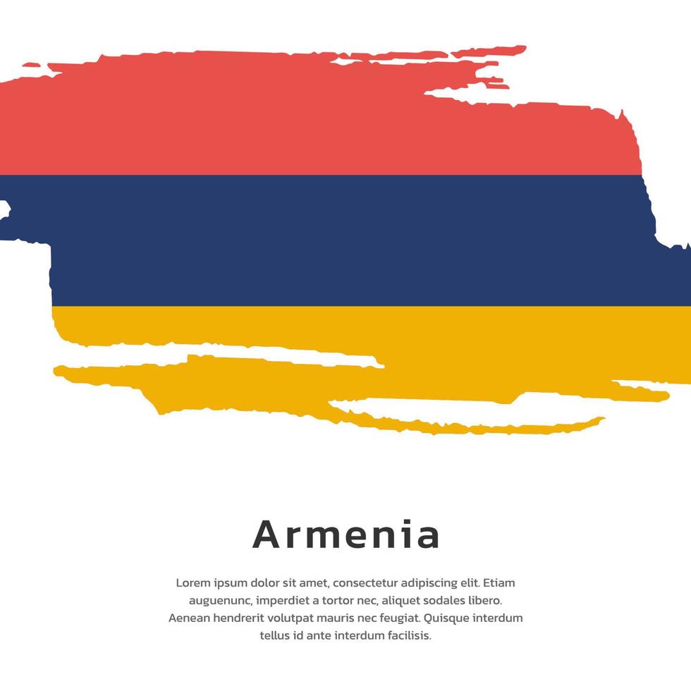 ilustración de la plantilla de la bandera de armenia vector